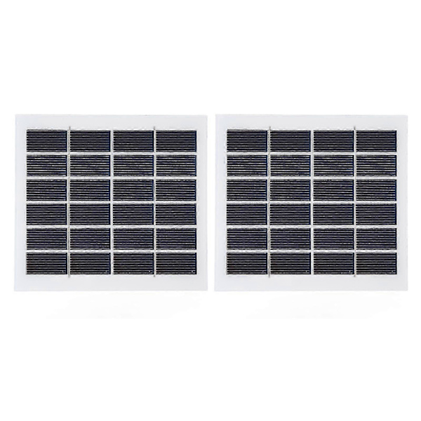 2 kpl Kannettava aurinkopaneeli 2w 6v Mini aurinkokennot Korkea muuntohyötysuhde kotitalouksien valaistusjärjestelmään
