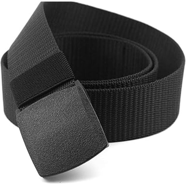 1 Unisex Nylon Canvas Bälte för Män och Kvinnor, Kontinuerligt Justerbart