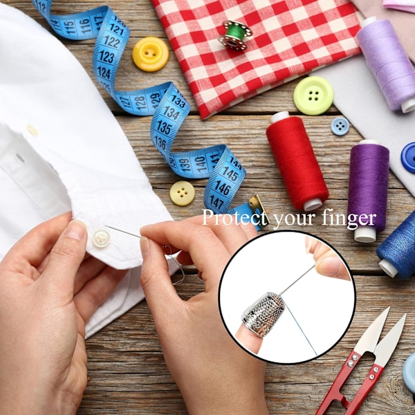 #4 stk. Fingerbøl, Fingerbøl Fingerbeskyttere, DIY Syverktøy Tilbehør#