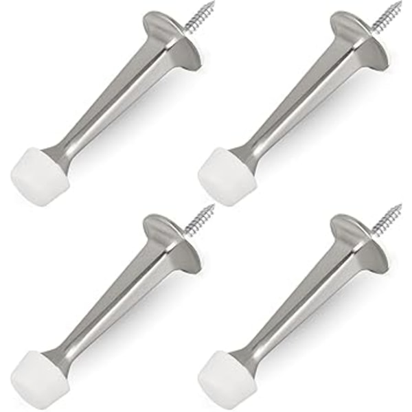 4-pakks Heavy Duty Solid Rigid Dørstopp med Myk Gummispiss, Zi