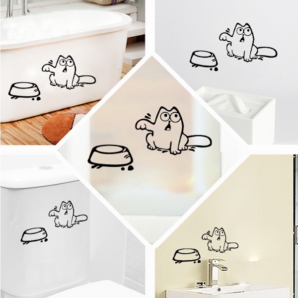 #Katt og bolle bilsticker, flere farger#