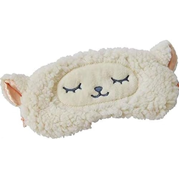 #(1 kpl Lammas) Lammasvillainen Eläin Unimask Pehmeä Silmämaski Peite#
