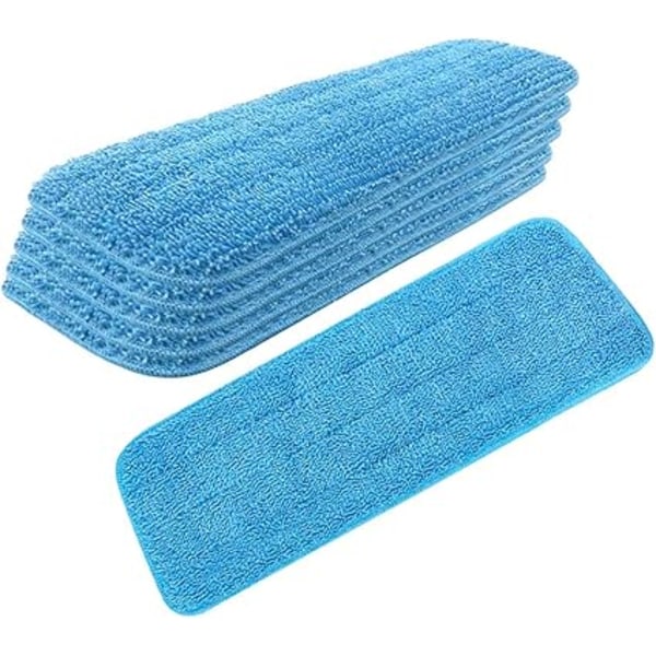 2-pack Blå Mikrofiber Spraymopp Ersättningshuvuden för Vått/Torrt M