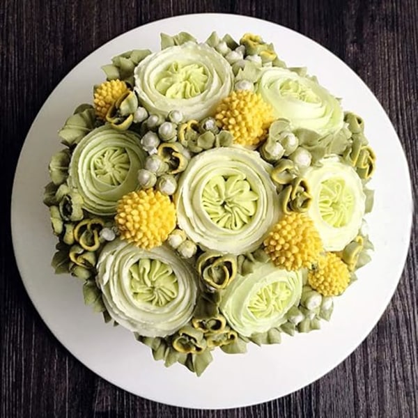 #3 Stykker Austin Rose Sprøjtetuller, Rustfrit Stål Blomsterblad#