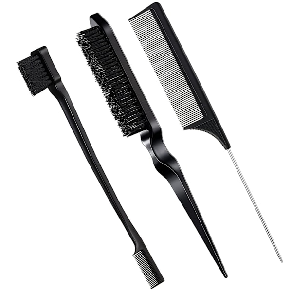 3-delad Teasing Brush Set - Kantborste, Kam och Borst