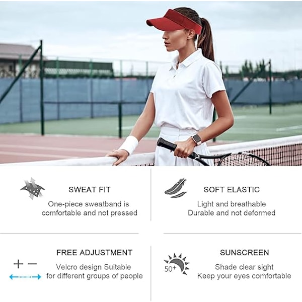 Säädettävä Auringonsuoja Lippa Unisex Golf Lippa Tennis Auringonsuoja