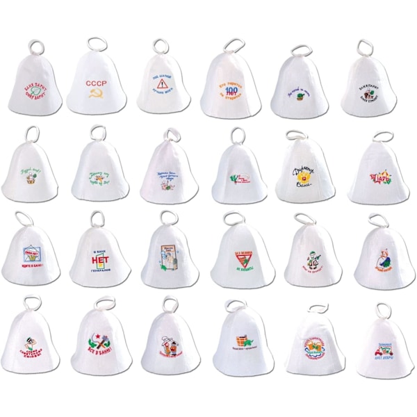 #Naturlig Tekstil Sløyfe Sauna Hatt - Organisk Ullfilt Hatter - Prot#
