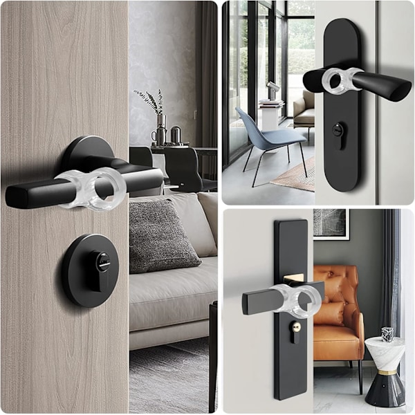 Dørstoppere 10 stk PVC Dørhåndtak Stopper Dørstøtfanger Sili