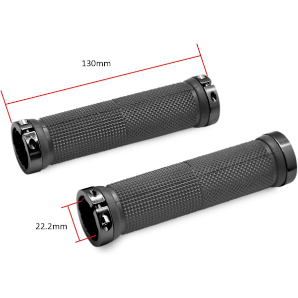 Sorte sykkelstyregrep, 1 par, MTB BMX grep, lengde 13 cm D