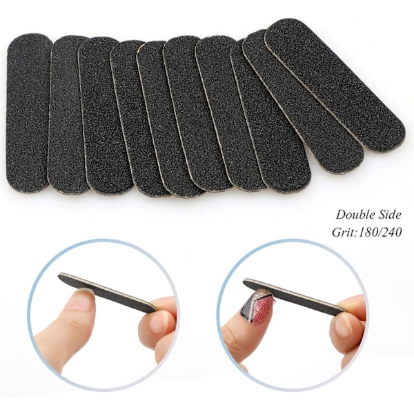 100 st Nagelfilar, Professionella Nagelfilar, Dubbelsidiga 180/240