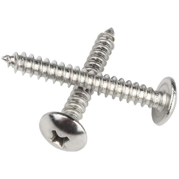Ristikantaruuvit - M5-25 Metallit Ruostumaton teräs Soikea pyöreä pää Kiinnikkeet Terävä