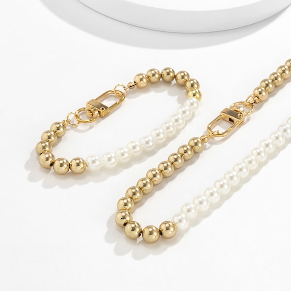 #Halsband för män med pärlor, minimalistisk kragekedja, unisex pärlkedja#