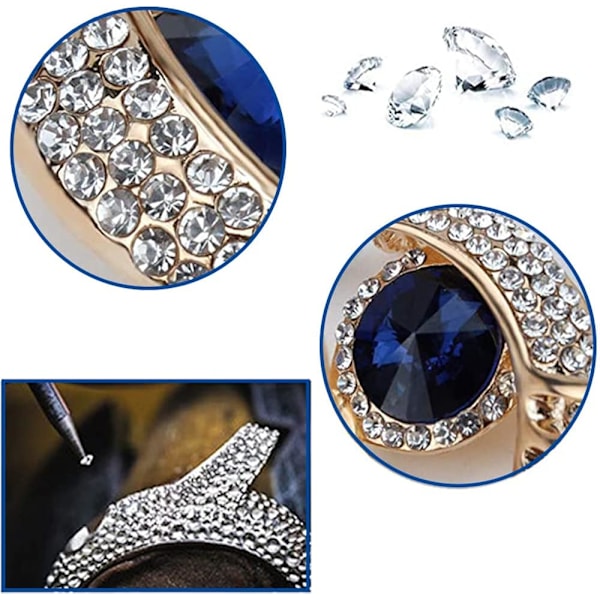 Krystalstjerne Brosche med Engletårer, Elegant Diamant Engel Brosche