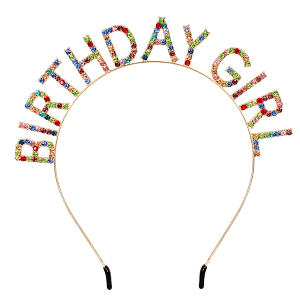#Födelsedagsflicka Hårband Födelsedag Diadem för Kvinnor Flickor Glad Födelsedag#