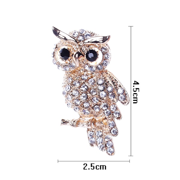 #Farverig Hul Ugle Rhinestone Brosche Sød Emalleret Dyr Kostume#