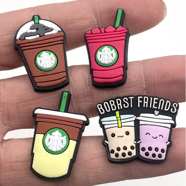 #Skosmycken 16st Bubble Tea-serie krok-hål skoband krok-sko#