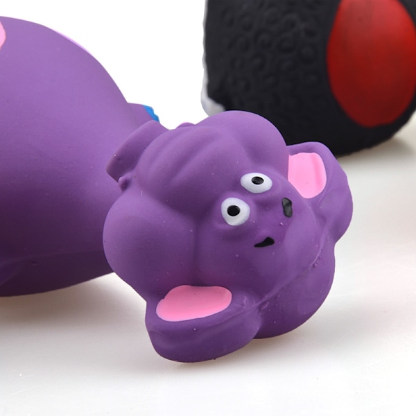#12,5 cm Latex-pipande Valp Leksak (Lila Elefant), Attractiv Inter#