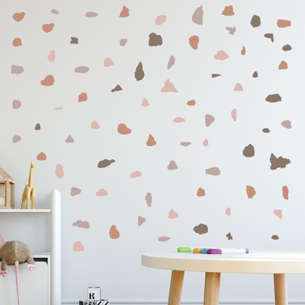 #4 STK PVC Klistermærker Froststen Kaffe Farve Vægstikker Mural#