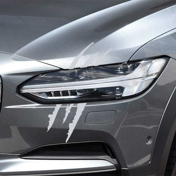 #Hvid - Reflekterende Bilsticker Vandafvisende Forlygte Sticker Moto#