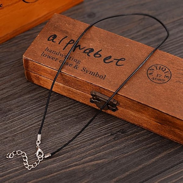 #40 st Wax Necklace Cord Artificiellt Läder Necklace Cord Flätad#