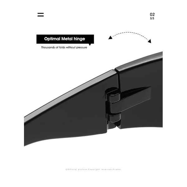 Måne-mode solbriller (sorte indfattede grå glas), futuristiske