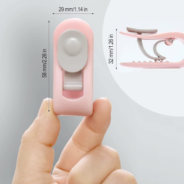 Täcke Klipp, 18 st (Rosa, Grön, Lila) Lakansklämmor för Säng