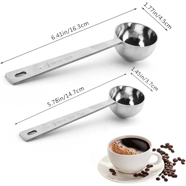 2-pack kaffeskopa, matskedsmåttsskopa innehåller matskedar