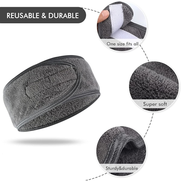 Mikrofiber Hårbånd Kvinder Makeup Spa Vaskbart Hårbånd til Ansigt