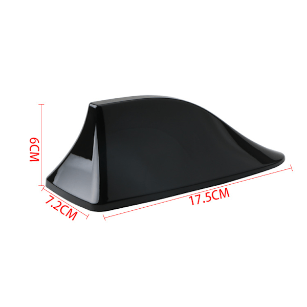Sort (boks) - Bil hajfinantenne tagmodificering bag spoiler
