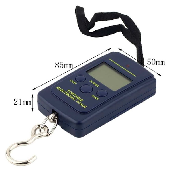Digital Elektronisk Vægt til Bagage, Kuffert, Fisk - 40 kg, 10 g