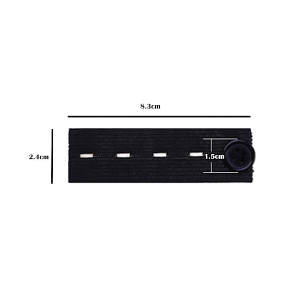 Set med 5 elastiska midjeutvidgare för män och kvinnor. 5-pack.