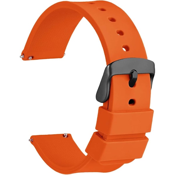 Silikonarmband med orange spänne, snabb utbytesfunktion