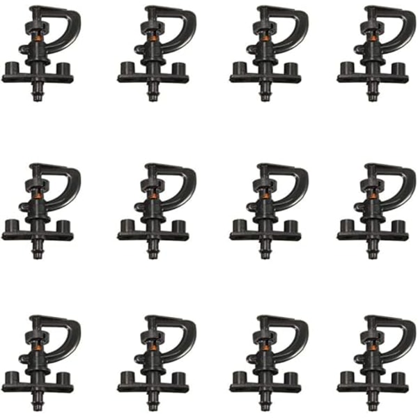 #12 st Bevattningssprinkler, 360° Rotationsbar G-Typ Mikrosrinkler#