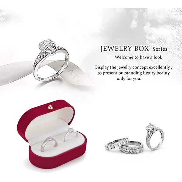 #1 st Sammets Ringask, Elegant Ringask, Örhängen Smyckesförvaring#