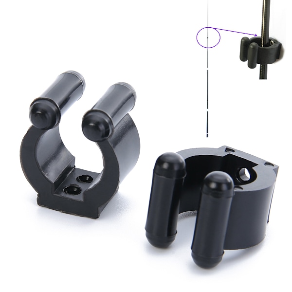 #2 stk., Pool Cue Vægmontering Klemme, Fiskestavs Opbevaringsholder, Plastik#