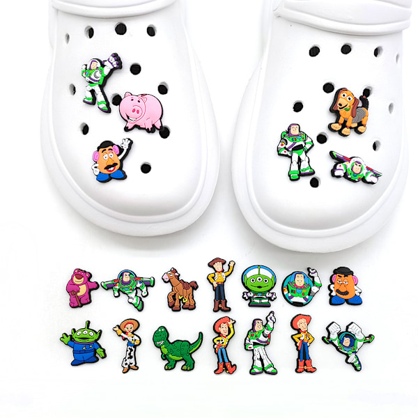 20 st 3D Clog-sandaler Ornament (Ljusår Bad), Skocharm, #