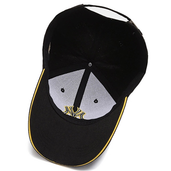 Sort Gul Broderi - Justerbar Baseballkasket Golf Hat Motorcy