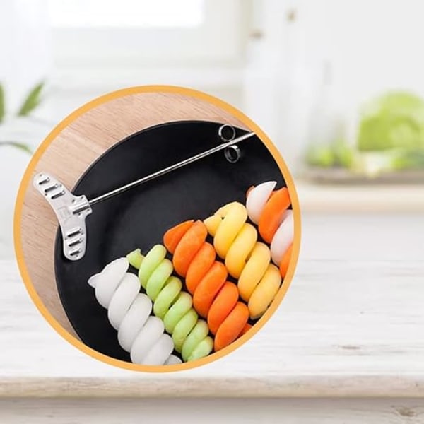 #2-pack Spiral Peeler i Rostfritt Stål Grönsaks Spiral Skärare S#