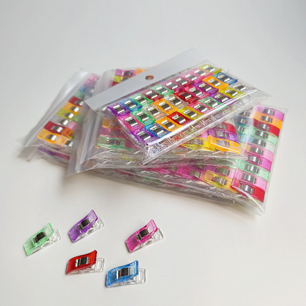 100 stk. Plastikklips til Binding Syning Håndværk Assorterede Farver