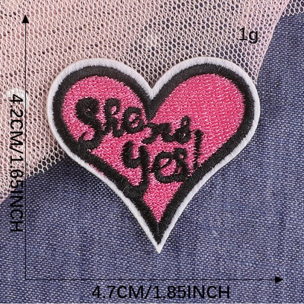 #Sæt af 6, katte kærlighedsbrev, smukke brodererede patches til at stryge på#