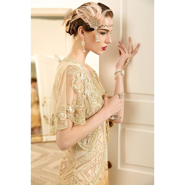 1920'er Gatsby Fjerhovedbånd Fjerkrone Gatsby Flapper Tilbehør