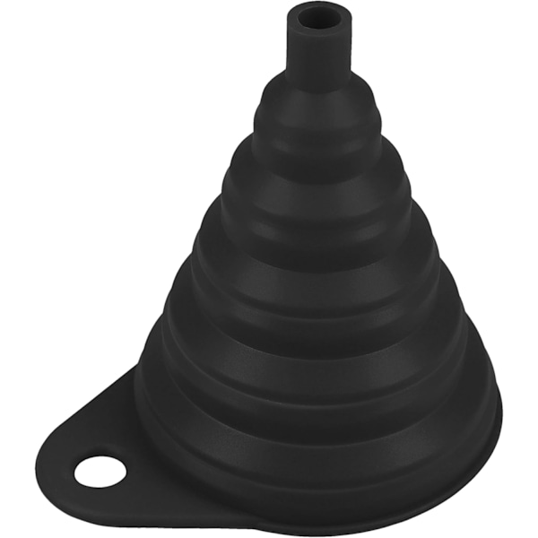 Sammenleggbar silikon trakt (ca. 8*7,5*1,5 cm) Svart