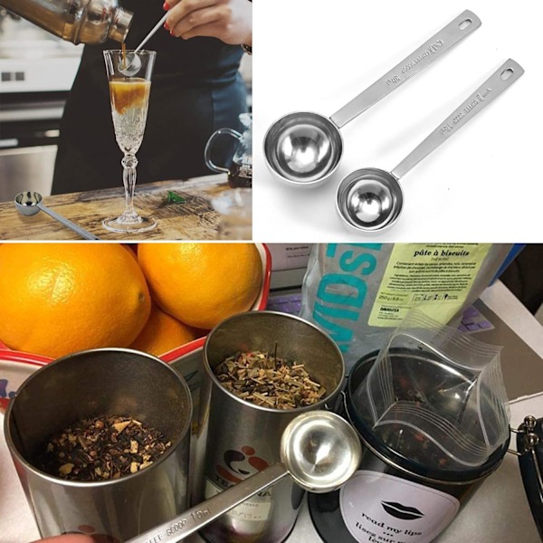 2-pack kaffeskopa, matskedsmåttsskopa innehåller matskedar