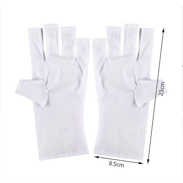 #1 Par Anti-UV-Handskar UV-Skyddshandske Fingerlösa Manikyr Naglar Konst