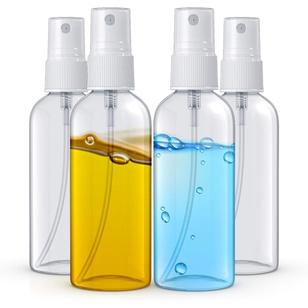 #Små Sprøjteflasker (4 Pak), 1.7oz/50ml Klar Tom Fin Tåge Tr#