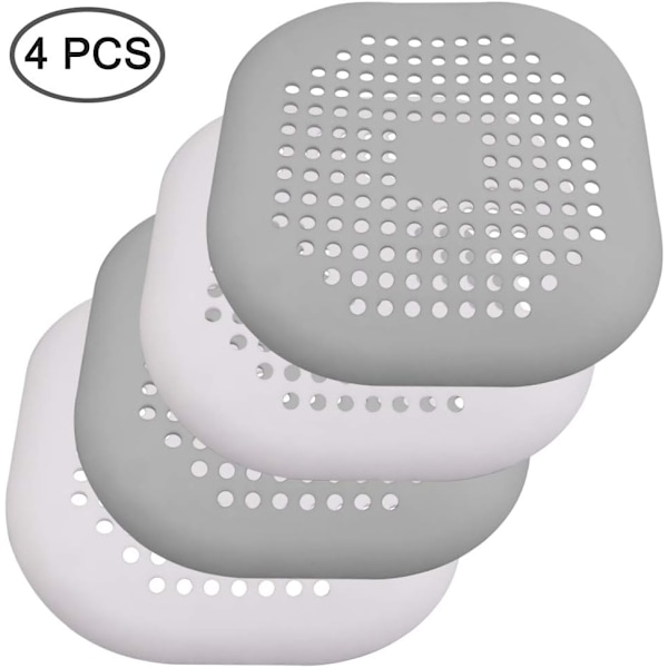 2-pack Silikonavloppsskydd med Sugkopp, för Duschbrunn