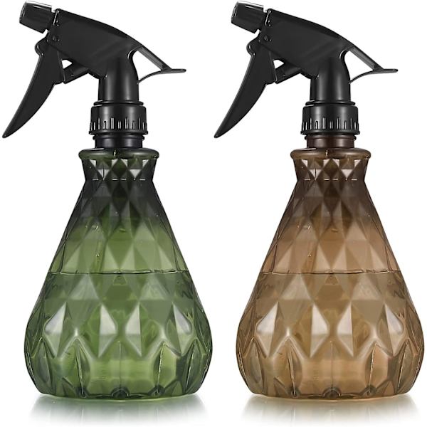 2 kpl 500 ml:n suihkepullo säädettävällä suuttimella