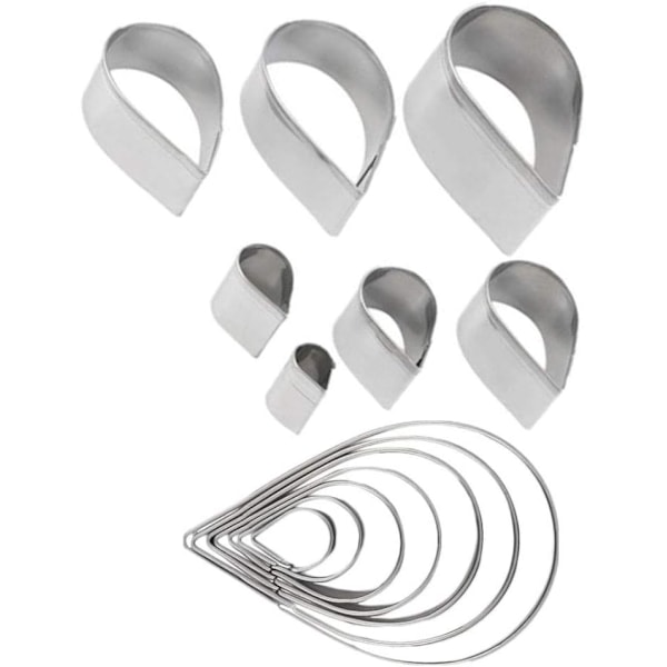 7 stk. Kageudstansere Dryp Udstansere Biscuit Fondant Form Kage Co