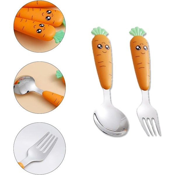 #2-delars bestickset för barn i rostfritt stål, rostfritt stål för barn#