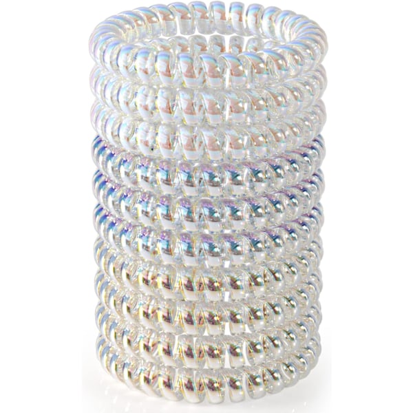 #Spiral Hårbånd, 10 stk Umerket Telefonlinje Hår med Plast#